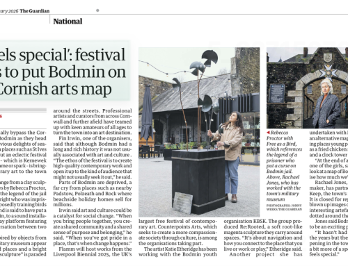The Guardian: Flamm arts festival aims to spark interest in unsung Cornish town of Bodmin